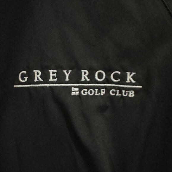 Adidas Pullover Jacket Men's XL Grey Rock Golf Club Logo 1/2 Zip Windbreaker - Picture 2 of 13